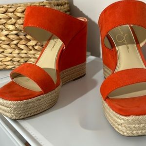 Jessica Simpson Coral Wedges